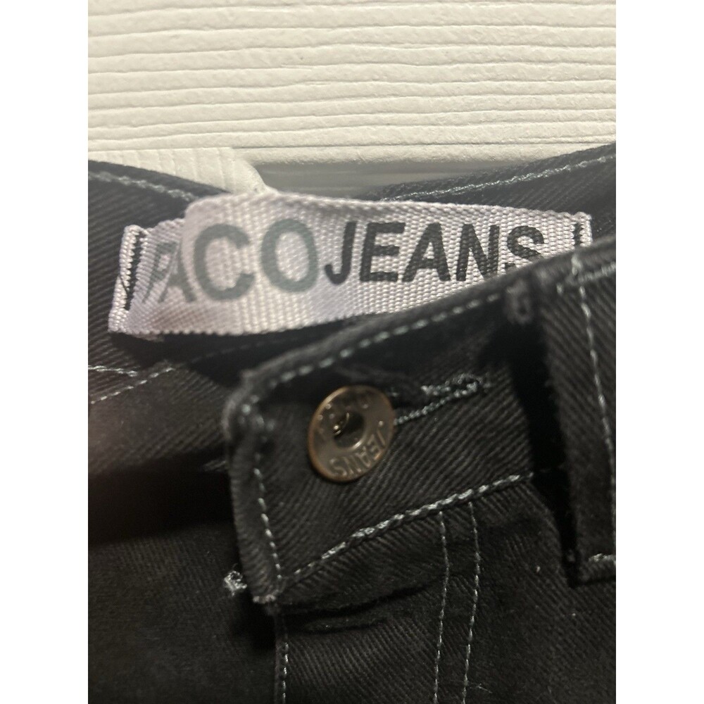 Vintage Paco Jeans Mens 30x32 Black Wide Leg Baggy Hip Hop Skate Grunge Y2K - Picture 3 of 11